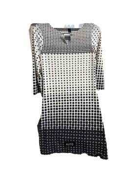 Lavanya polka dot and square dress, small, black, white, grey pre loved